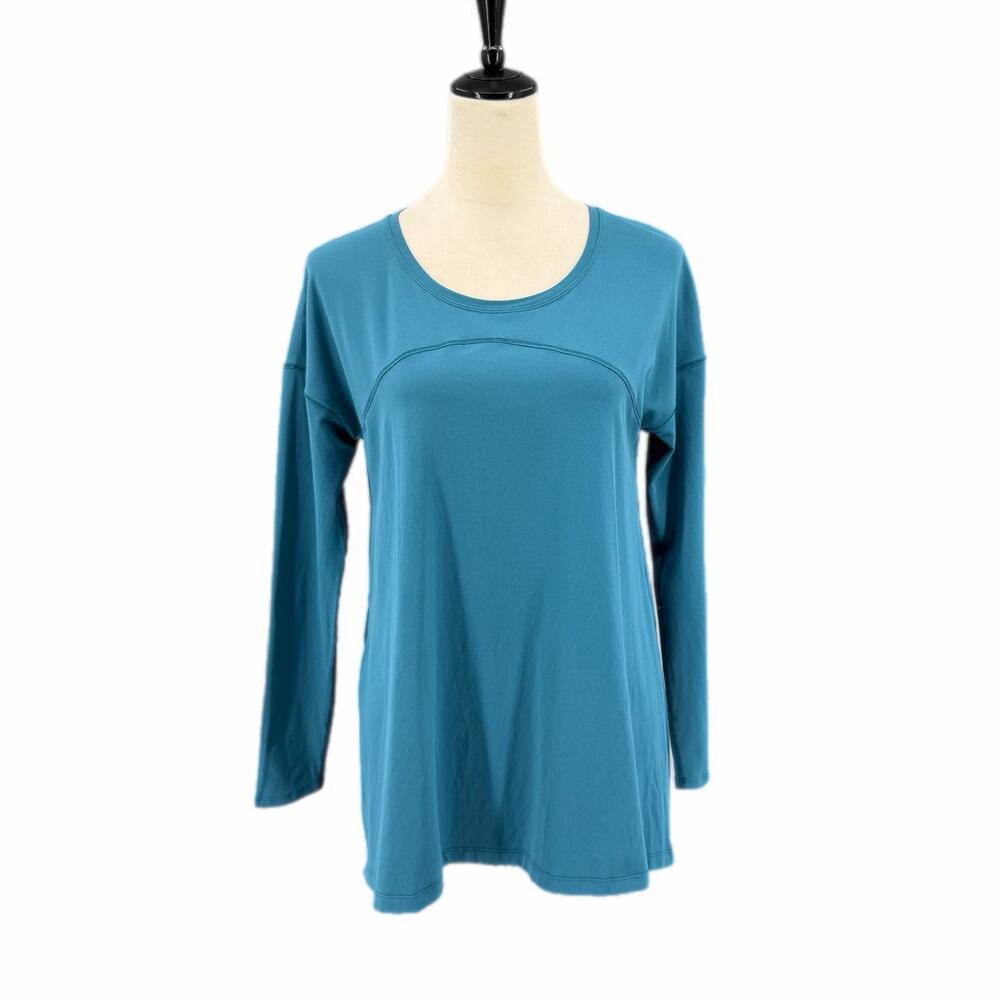 Lululemon Hit Unwind Long Sleeve Tonic Teal Casual Basic Workout Rulu Top Tee